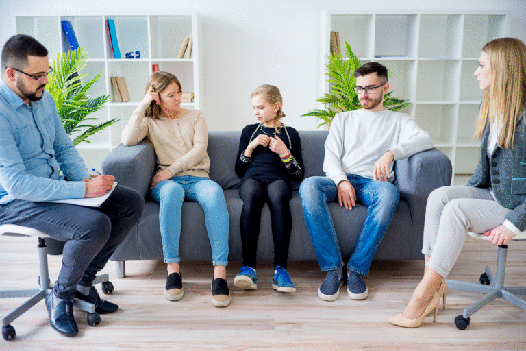 Family therapy session at Beach Haven