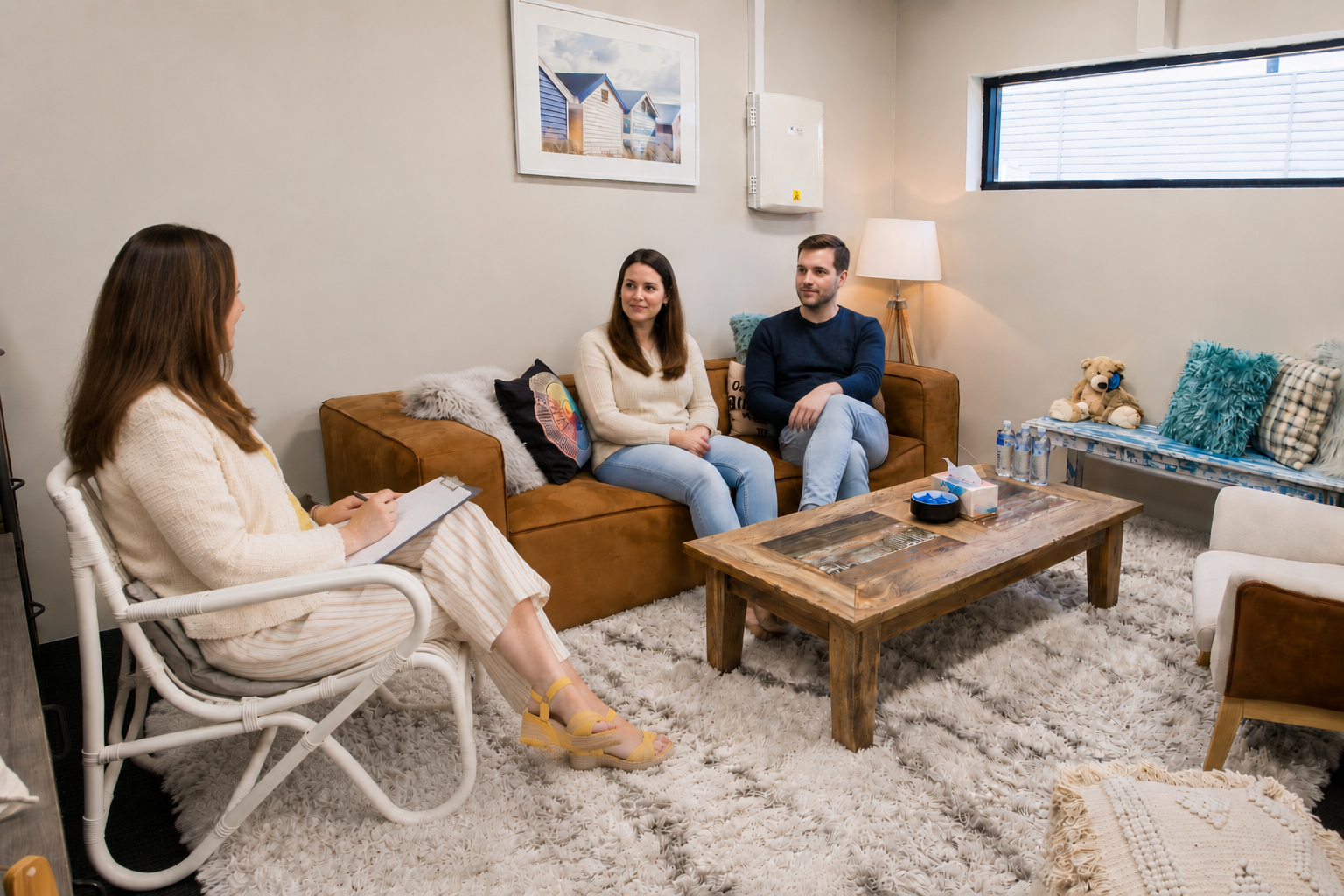Tracy Rattray conducting couples therapy at The Beach Haven